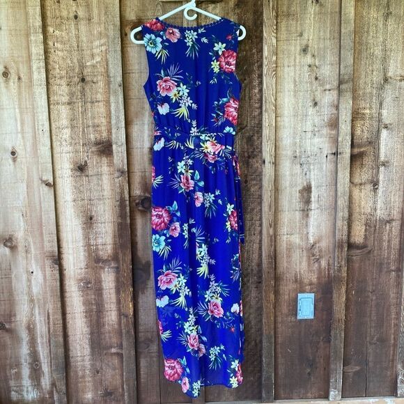 Apt. 9 V-neck Sleeveless Floral Hi-low Self-tie Midi/maxi  Dress - Picture 4 of 5